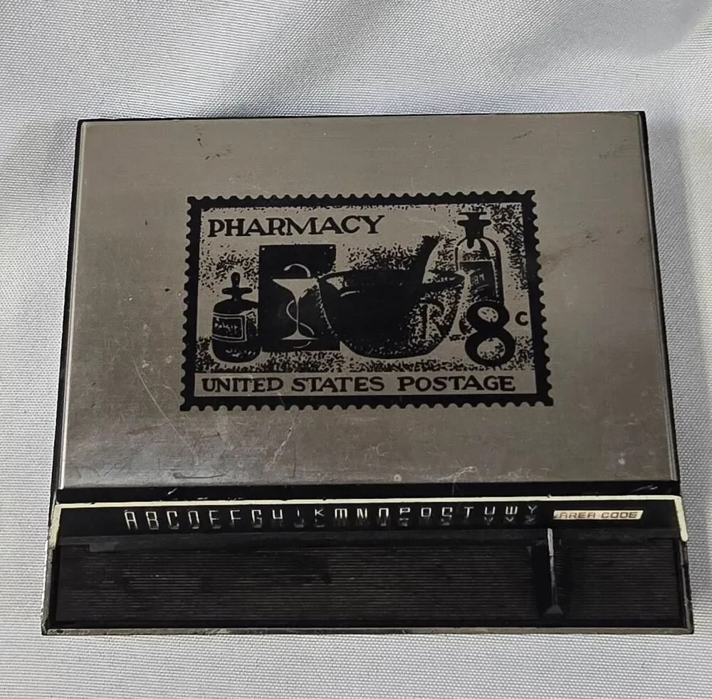 Vintage Park Sherman Pop-Up Address Book | Mid Century Pharmacy Telephone Index